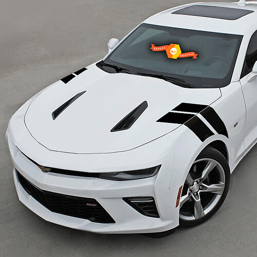 Twin-Racing-Streifen Motorhaube Kotflügel Vinyl-Aufkleber für Chevrolet Camaro 2010-2018