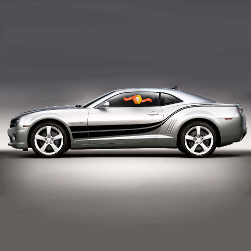 Doppelwellen-Streifen Seiten-Vinylaufkleber für Chevrolet Camaro 2010-2020