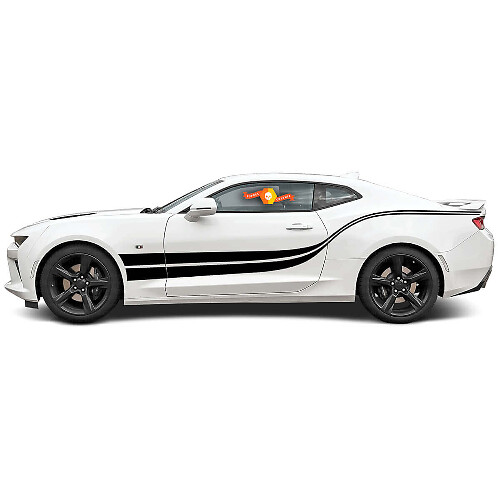 Dual Wave Style Streifen Seiten Vinyl Aufkleber für Chevrolet Camaro 2016-2024