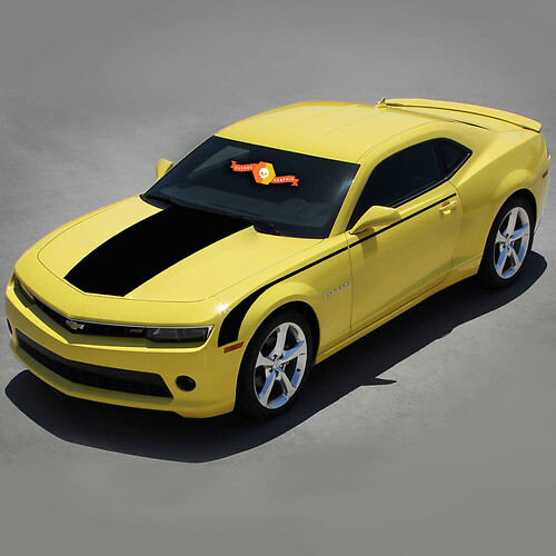 Chevrolet Camaro 2010–2015 Hockey-Throwback-Streifen oben und seitlich
