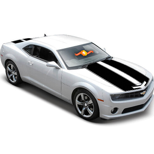 Doppelte Umriss-Streifen Motorhauben- und Kofferraum-Vinylaufkleber für Chevrolet Camaro 2010-2015
