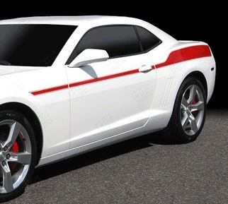 Racing Sport Upper Stripe Pair — Vinylaufkleber (Seite) für Chevrolet Camaro 2010-2015