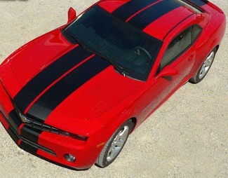 Pace Style Full Length Twin Stripe Kit — Vinylaufkleber (Motorhaube, Dach, Kofferraum, hintere Stoßstange, vordere Stoßstange) für Chevrolet Camaro 2010-2015
