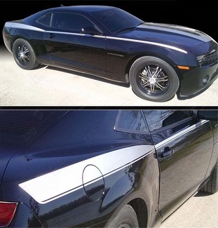 Legacy Style Upper Sport Stripe Pair — Vinylaufkleber (Seite) für Chevrolet Camaro 2010-2015