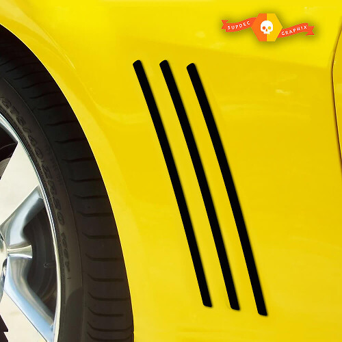 Gill-Vent-Seitenstreifen Vinyl-Aufkleber-Set für Chevrolet Camaro 2010-2015