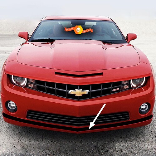 Chevrolet Camaro 2010–2013 SS Frontspoiler Splitter Streifen Vinyl Aufkleber Aufkleber
