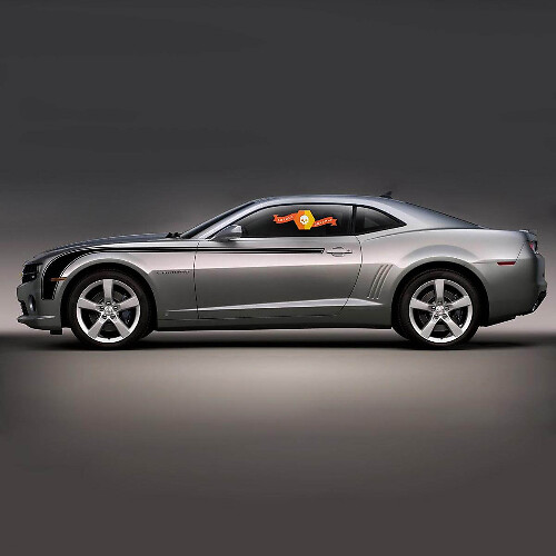 Gebogenes Seitenstreifen-Vinylaufkleber-Set für Chevrolet Camaro 2010-2013