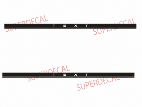 Blackout Line Individueller Text Universeller Vinylaufkleber