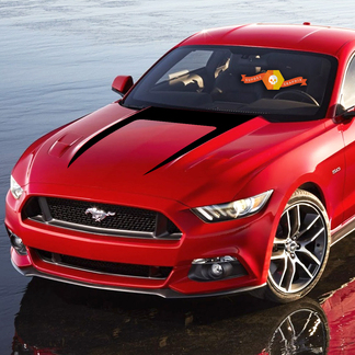Ford Mustang 2015–2020 Aufkleber mit U-Streifen auf der Motorhaube
