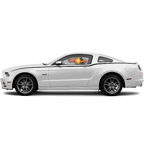 Dünne Akzentstreifen Seitliche Vinyl-Aufkleber-Kit für Musclecar Musclecarmodel 2010-2014