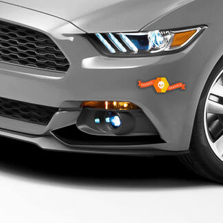Ford Mustang 2015–2020 Nebelscheinwerfer Akzent Aufkleber Streifen