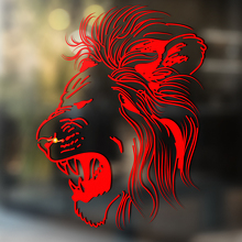 Löwe-Vinylkunst-Wand-Fenster-Badezimmer-Aufkleber-Aufkleber, abnehmbar #3
_4
