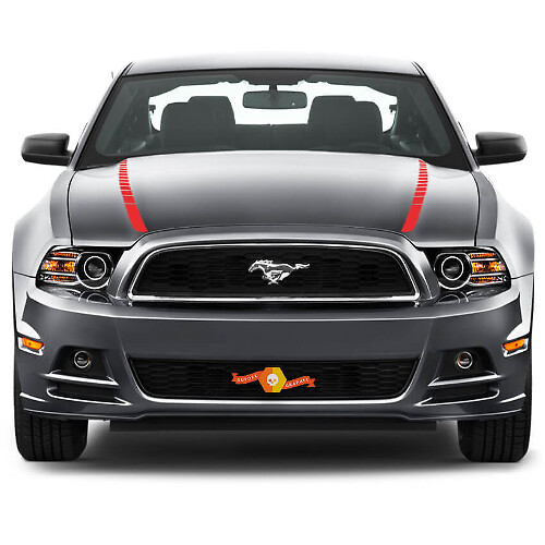 Duales Stroboskop-Streifen Motorhauben Vinyl-Aufkleberset für Musclecar Musclecarmodell 2013-2014