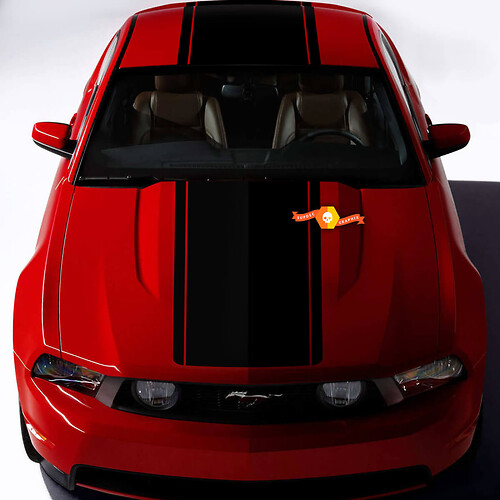 Over The Top Stripes passen zum Ford Mustang 2005–2024
