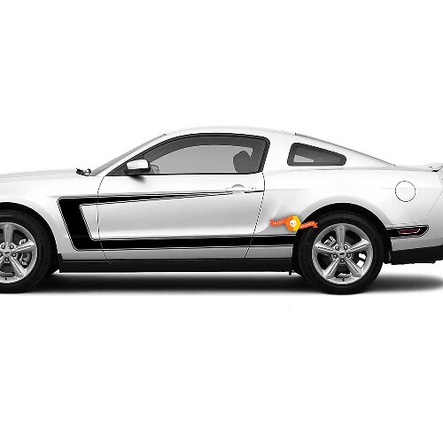 GT C-Streifen Seiten Vinyl Aufkleber Set für Musclecar Mustang