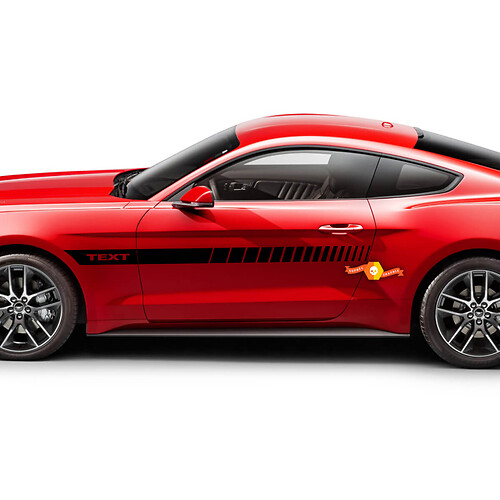 Seitentüren Akzent -Strobe -Aufkleber Aufkleber Aufkleber benutzerdefinierter Text für Ford Mustang

