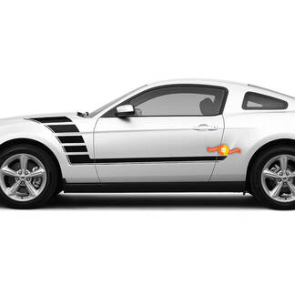 Seitliche Strobe Stripes Kotflügelaufkleber für Ford Mustang 2005–2024
