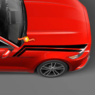 Motorhauben-zu-Seite-Thunderbolt-Streifen für Ford Mustang Aufkleber
