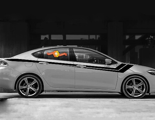 Dodge Dart 2013-2020 Seitenakzent Fender Hash Long Stripes