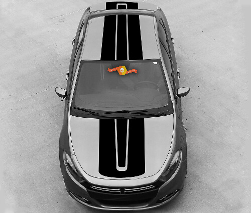 Akzent-Oberseiten-Streifen Vinyl-Aufkleber-Kit für Dodge Dart 2013-2020