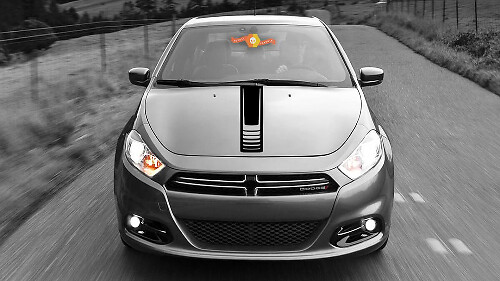 Mittlere Akzent-Strobe-Streifen Motorhauben-Vinylaufkleber für Dodge Dart