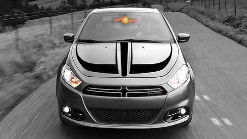 Haubenakzentstreifenabziehbilder für Dodge Dart
