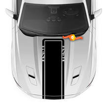 Benutzerdefinierter Text-Akzentaufkleber für die Motorhaube für Ford Mustang 2005–2024
 2