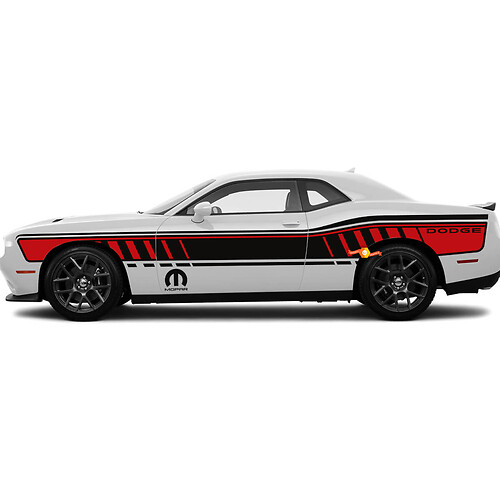 Dodge Challenger SRT Mopar Full Side Doors Aufkleber Abziehbilder
