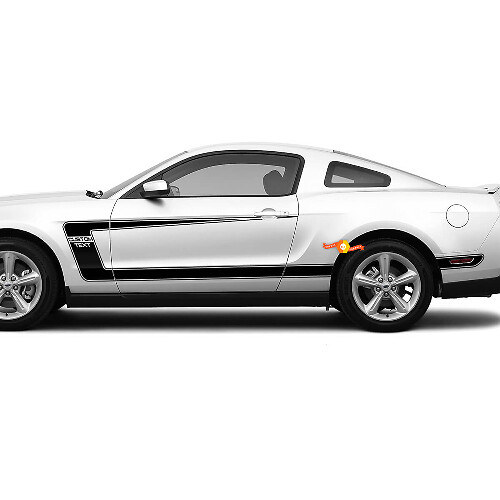 Ford Mustang Custom Text BOSS 302 Style Side C-Stripes Aufkleber Aufkleber
