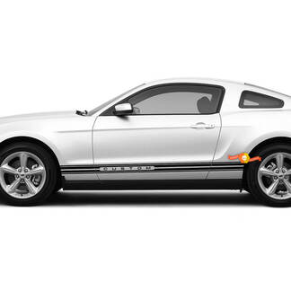 Ford Mustang Rocker Panel Custom Text für 2005–2024 Jahre Modelle Aufkleber Aufkleber Streifen 1
