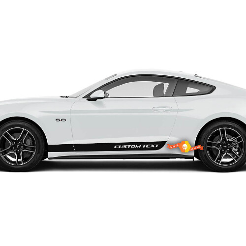 2x Untere Türseiten-Rockerpanel-Streifen für Ford Mustang 2015 - 2024
