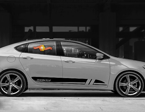 Benutzerdefinierte Rennstreifen Türseiten Vinylaufkleber für Dodge Dart