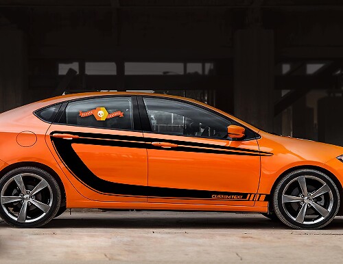 Seitliche Akzent-C-Streifen Vinyl-Aufkleber 2 für Dodge Dart