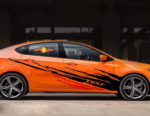 Dirt Splash Sport Accent Side Stripes Vinylabziehbilder für Dodge Dart

