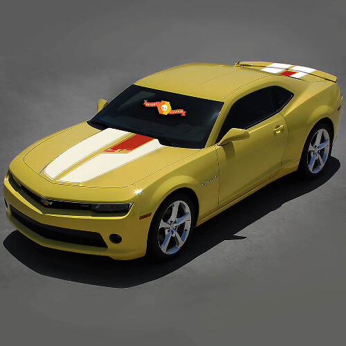 45. Jubiläums-Stil Motorhauben- und Kofferraum-Streifen Vinyl-Aufkleber für Chevrolet Camaro 2010-15
