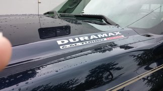 DURAMAX 6.6L Turbo Diesel Motorhaubenaufkleber – Neues zweifarbiges Aufkleberdesign
