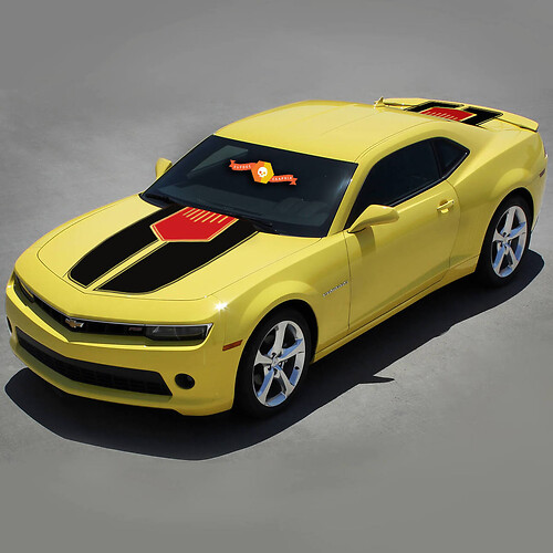 CHEVROLET CAMARO 2010–2015 HAUBEN- und KOFFERRAUMSTREIFEN mit MITTLEREM EINSATZ
