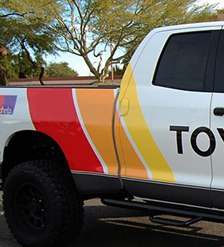 Retro Old School Seitenstreifen Vinyl-Aufkleber-Set für Toyota Tundra