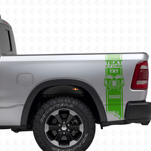 Individuelles HEMI-Stil Heckseiten-Streifen Vinyl-Aufkleber-Kit für Dodge Ram 1500-3500_3