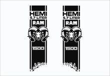 DODGE RAM HEMI 5.7L/6.4L 2x Aufkleber für 1500 2500 3500 Vinyl Body Stripe Sticker
 3