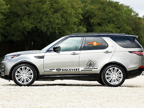 Discovery Logo Kompass Seitenstreifen Vinyl Aufkleber Set für Land Rover Discovery