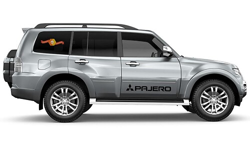 Pajero-Logo Seiten-Tür Vinyl-Dekor-Kit für Mitsubishi Pajero IV