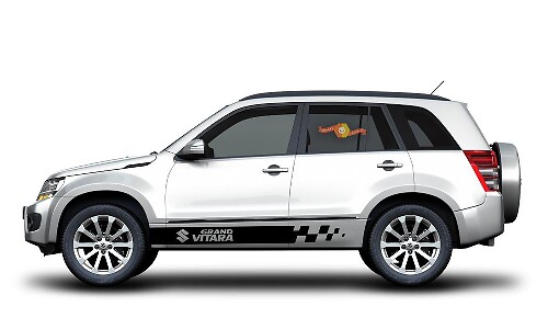 2 x SUZUKI GRAND VITARA Seitenschweller-Vinyl-Körperaufkleber, Grafik-Emblem-Logo
