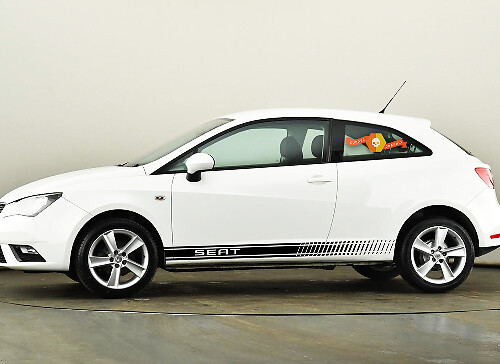 2X Sitz Seitenstreifen Vinyl Körper Aufkleber Aufkleber Grafiken Ibiza Leon Altea Arosa Alhambra Cordoba Exeo Inca Toledo
