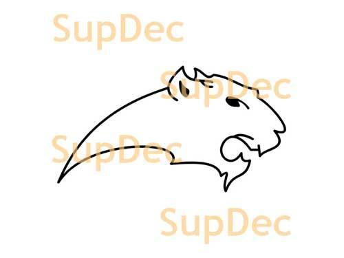 Tiger-Wildkatze-Vinylwand-Fenster-Badezimmer-Aufkleber-Aufkleber Nr. 1
