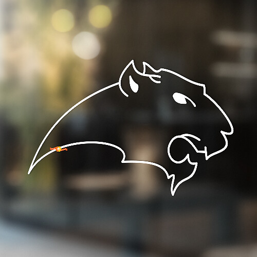 Tiger-Wildkatze-Vinylwand-Fenster-Badezimmer-Aufkleber-Aufkleber Nr. 1
