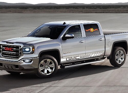 Dekoratives Seitlicher Streifen Vinyl Aufkleber Set für GMC Sierra 1500
