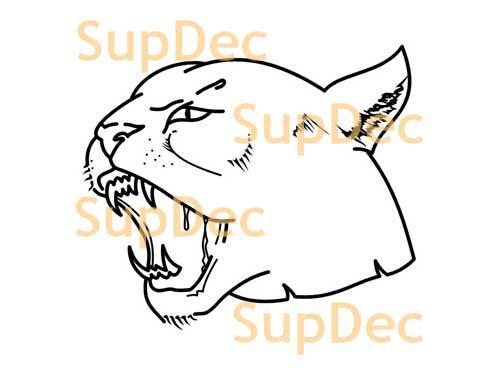 Tiger Wildkatze Vinyl Wand Fenster Badezimmer Aufkleber Aufkleber #2
