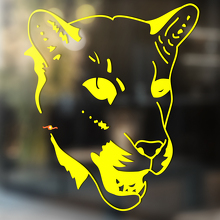 Lioness Umriss Stil Universeller Vinylaufkleber Sticker_3
