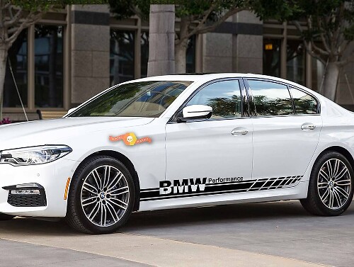 BMW Performance 2x Seitenstreifen Vinyl -Aufkleber Aufkleber BMW 1 3 5 7 Serie x4 x5 x6
